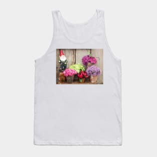 Still Life with Flowers & a Gnome Tank Top